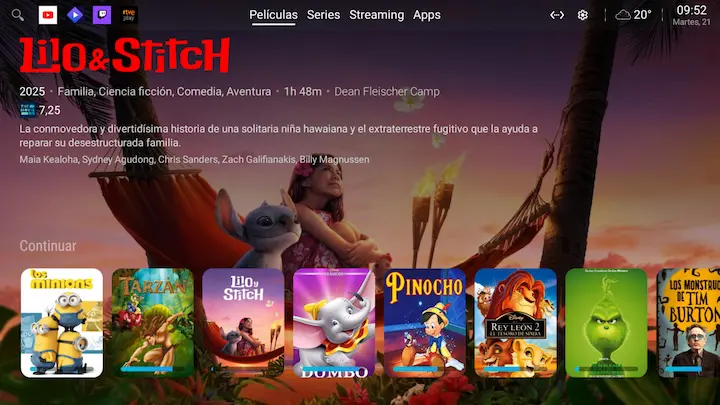Captura de pantalla principal