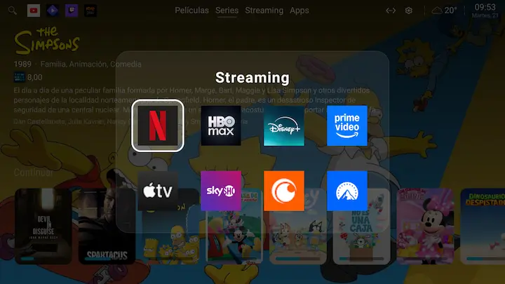 Captura de pantalla principal